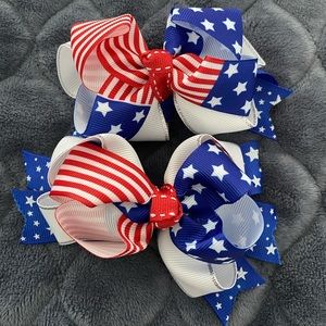 Super cute Fourth of July bows for lil girls